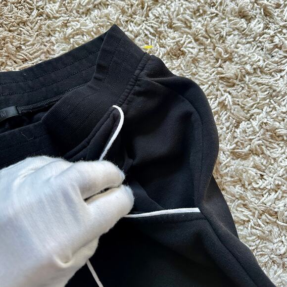 ATM Black Ankle Casual Pants Striped Women’s Size L - Picture 3 of 8